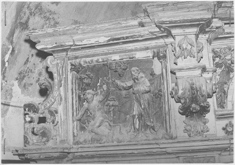 bas relief :  rencontre de Saint Antoine et du démon, détail - © Ministère de la Culture (France), Médiathèque du patrimoine et de la photographie, diffusion RMN-GP