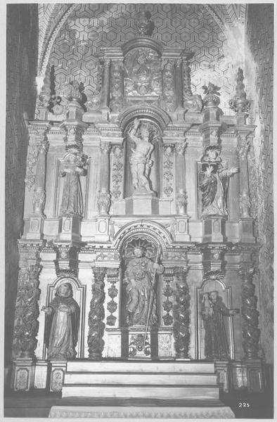 retable de saint Roch, statues, vue générale