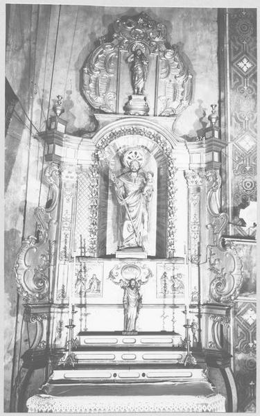 retable de saint Joseph ou de saint Antoine-de-Padoue, gradins d'autel, statues, vue générale