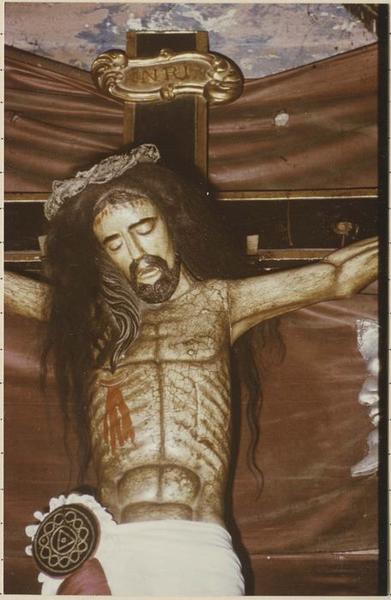 retable de la Sanch, statue : Christ en croix, vue partielle - © Ministère de la Culture (France), Médiathèque du patrimoine et de la photographie, diffusion RMN-GP