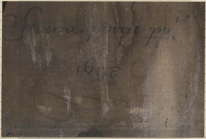 tableau (tondo) : la Présentation de Jésus au Temple, signature, détail de la signature - © Ministère de la Culture (France), Médiathèque du patrimoine et de la photographie, diffusion RMN-GP
