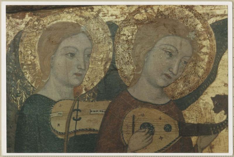 panneau, deux anges musiciens, détail - © Ministère de la Culture (France), Médiathèque du patrimoine et de la photographie, diffusion RMN-GP