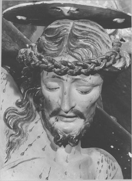 statue : Christ de la crucifixion, détail