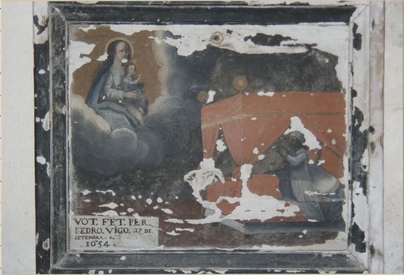 tableau, ex-voto dit de Pedro Vigo : maladie, vue générale