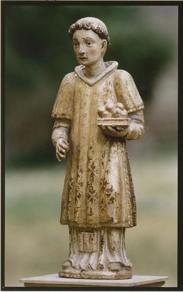 statuette-reliquaire : saint Etienne, vue générale de face