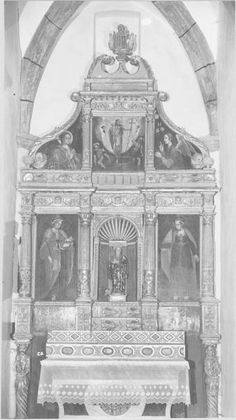 retable de sainte Cécile et sainte Agnès, gradins d'autel, vue générale - © Ministère de la Culture (France), Médiathèque du patrimoine et de la photographie, diffusion RMN-GP
