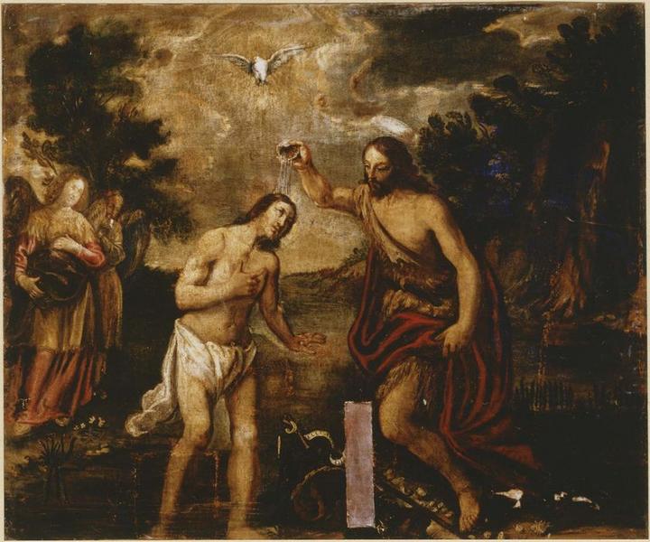 tableau : le Baptême du Christ, vue générale - © Ministère de la Culture (France), Médiathèque du patrimoine et de la photographie, diffusion RMN-GP