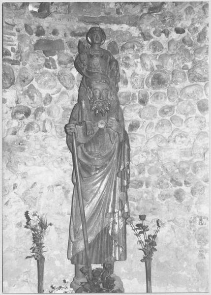 groupe sculpté : saint Christophe, vue générale - © Ministère de la Culture (France), Médiathèque du patrimoine et de la photographie, diffusion RMN-GP
