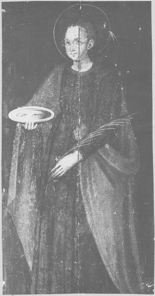 fragment de retable : panneau peint : sainte Lucie, vue générale - © Ministère de la Culture (France), Médiathèque du patrimoine et de la photographie, diffusion RMN-GP