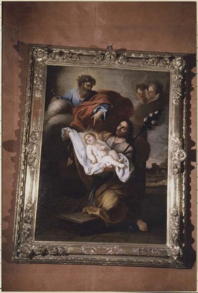 tableau : Saint Joseph à l'Enfant et Dieu le Père, cadre, vue générale - © Ministère de la Culture (France), Médiathèque du patrimoine et de la photographie, diffusion RMN-GP