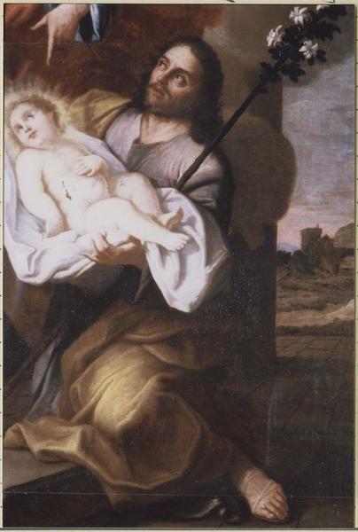 tableau : Saint Joseph à l'Enfant et Dieu le Père, détail - © Ministère de la Culture (France), Médiathèque du patrimoine et de la photographie, diffusion RMN-GP