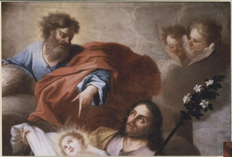 tableau : Saint Joseph à l'Enfant et Dieu le Père, détail - © Ministère de la Culture (France), Médiathèque du patrimoine et de la photographie, diffusion RMN-GP