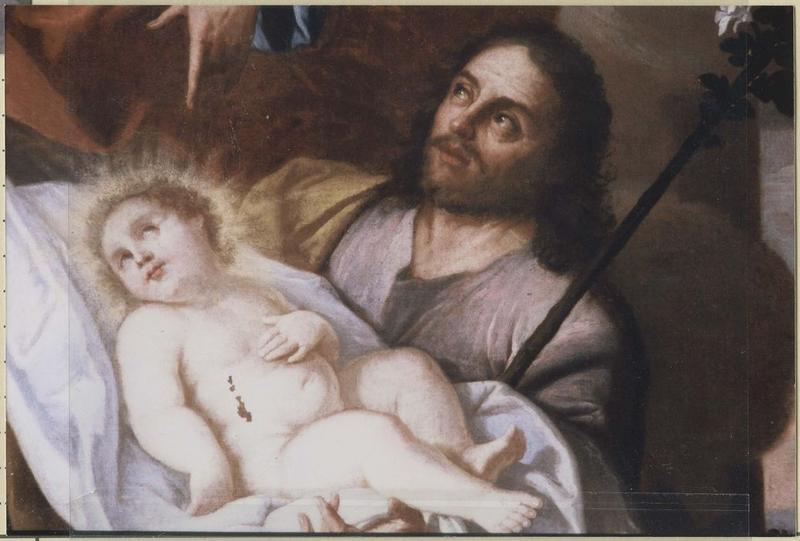 tableau : Saint Joseph à l'Enfant et Dieu le Père, détail - © Ministère de la Culture (France), Médiathèque du patrimoine et de la photographie, diffusion RMN-GP