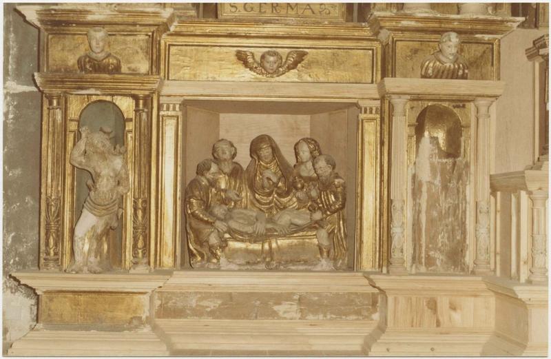 groupe sculpté : Mise au Tombeau, vue générale