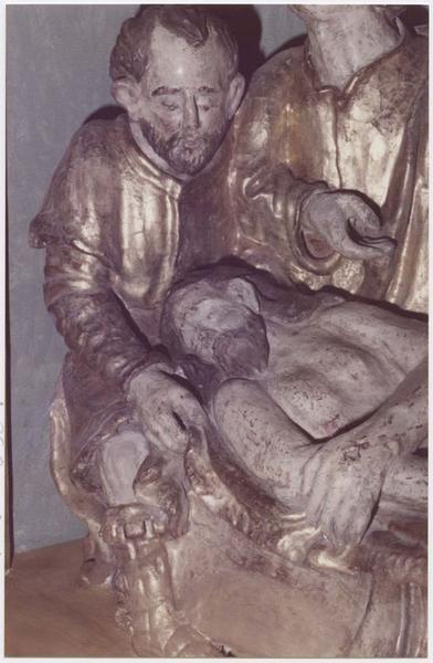 groupe sculpté : Mise au tombeau, Joseph d'Arimathie, détail