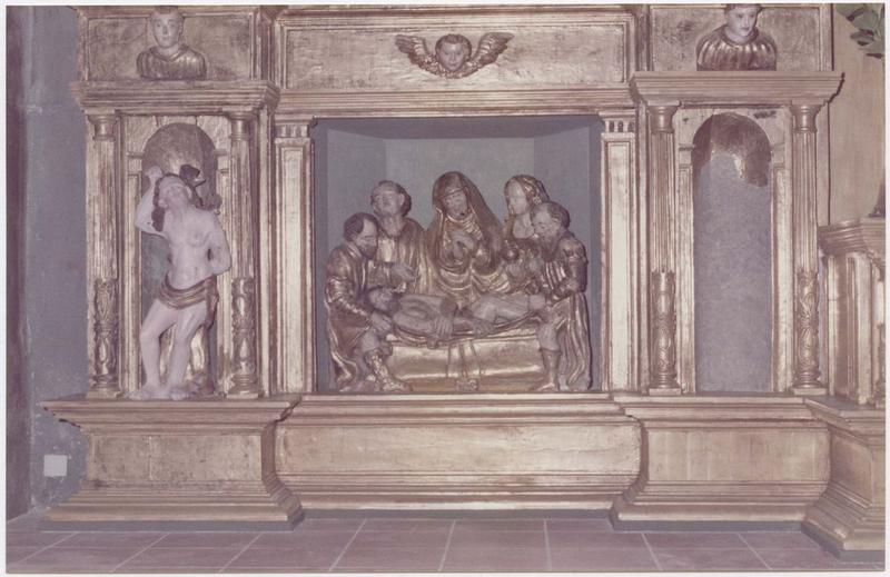 groupe sculpté : Mise au Tombeau, vue générale