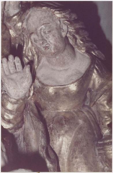 groupe sculpté : Descente de Croix, Marie-Madeleine, détail