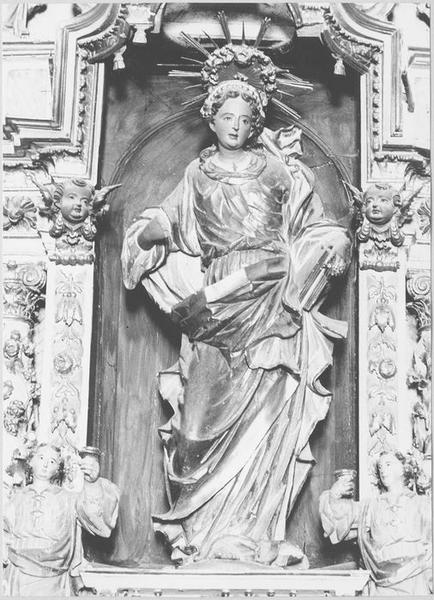 retable du maître-autel, statue, vue générale