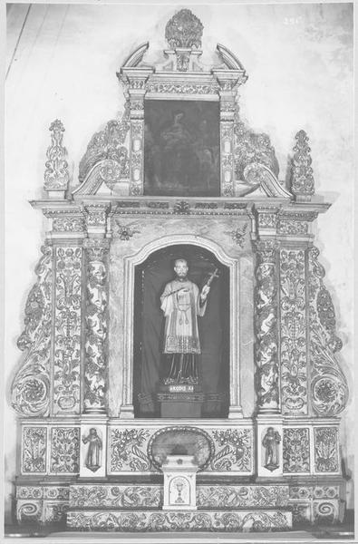 retable de saint François-Xavier, gradins d'autel, tableau, vue générale