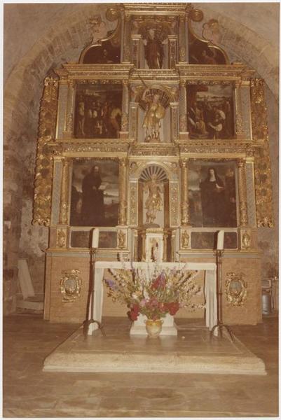 retable du maître-autel, tableaux : vie de saint Génie (la), vue générale