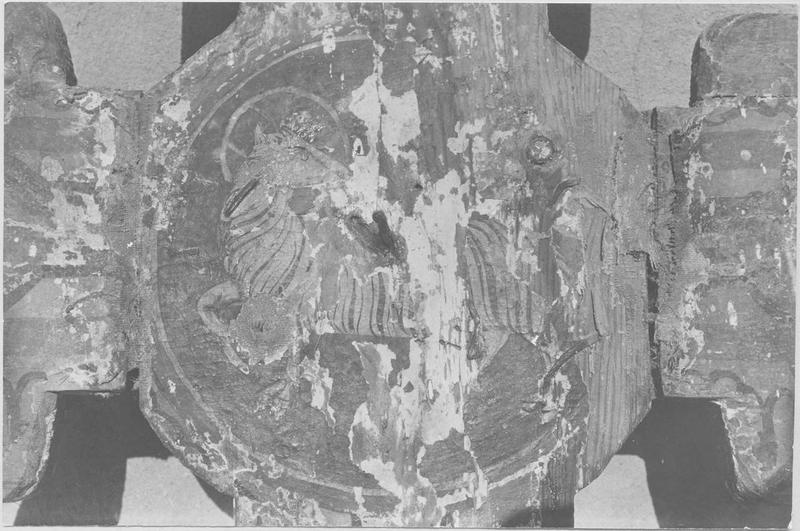 Croix de procession, revers, détail