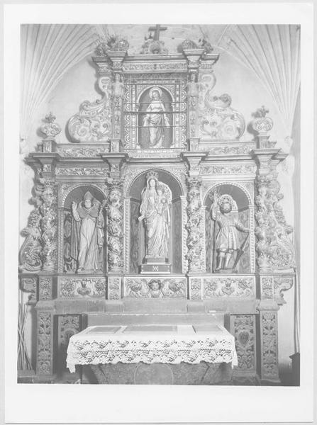 retable de la Vierge, statues, vue générale