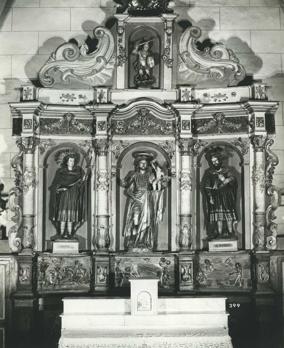 retable de saint Joseph, statues, groupe sculpté : saint Joseph, vue générale - © Ministère de la Culture (France), Médiathèque du patrimoine et de la photographie, diffusion RMN-GP