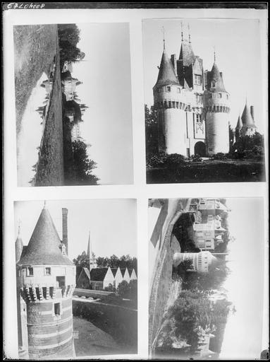 Quatre photographies du château et des tours