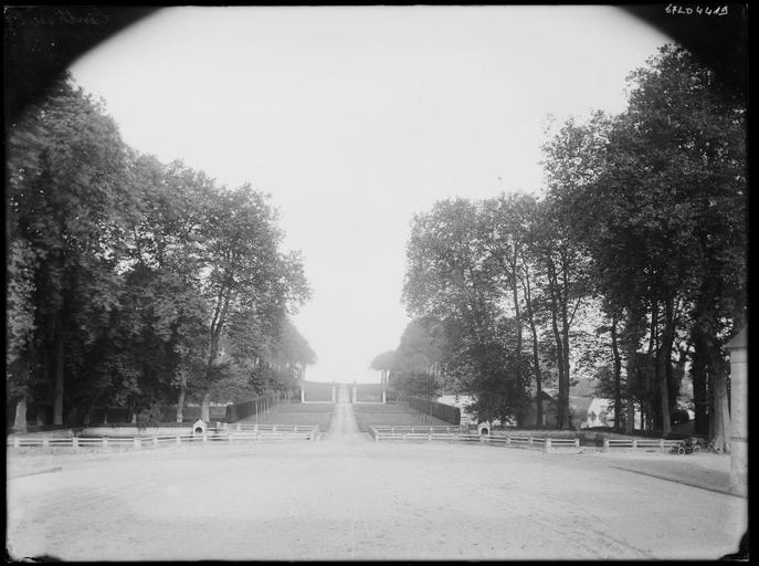 Parc : allée et végétation