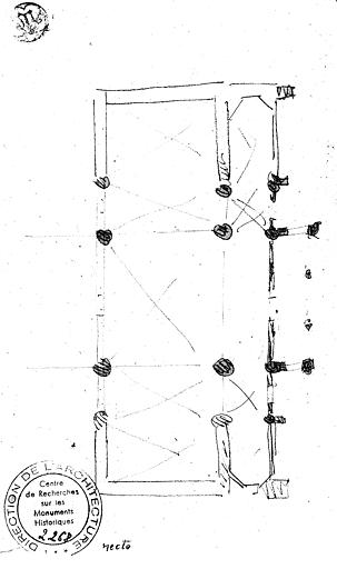 Plan du porche, croquis