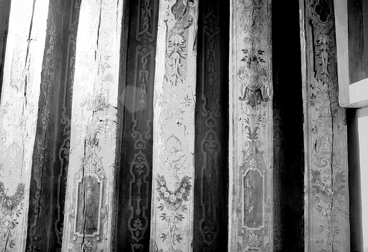 Plafond peint de la loggia de la salle à manger, escalier D, 2ème étage à droite