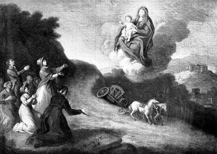 Peinture, ex-voto 37 : Accident de calèche
