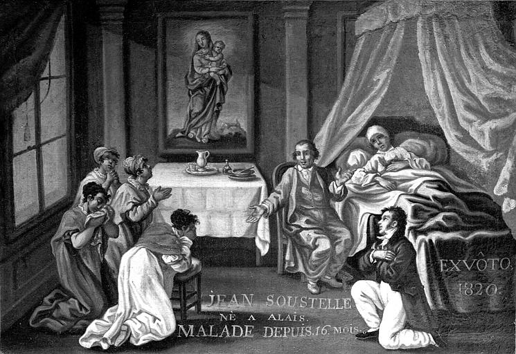 Peinture, ex-voto 39 : Jean Soustelle, né à Alais, malade depuis 16 mois