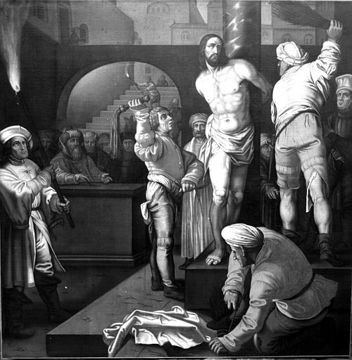 La Flagellation, peinture sur toile