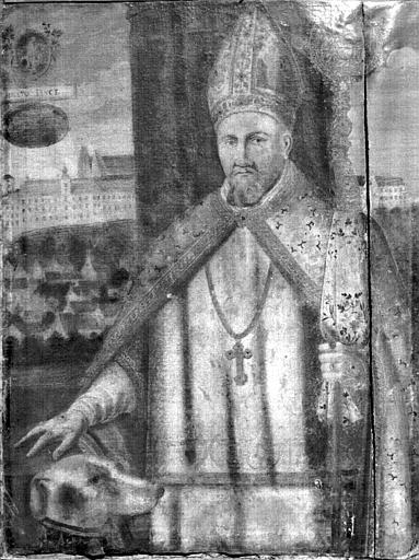 Portrait d'Antoine Rose évêque de Clermont et d'Auvergne et abbé de saint Mesmin, peinture sur toile