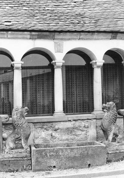 statues (2) : lions (vue d'extérieur)