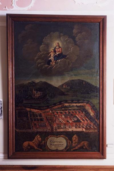 tableau et son cadre : La chartreuse de Molsheim en 1744