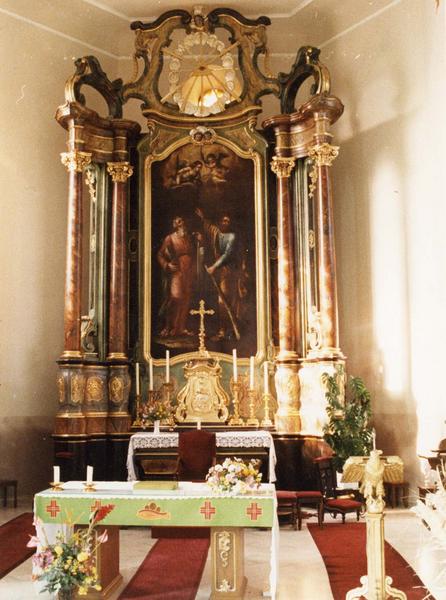 Autel, tabernacle, retable, tableau : saint Simon et saint Jude (maître-autel)