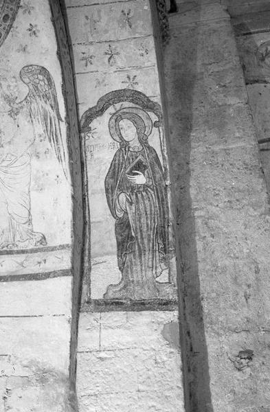 Peinture monumentale, transept nord, absidiole : sainte Marguerite (après restauration)