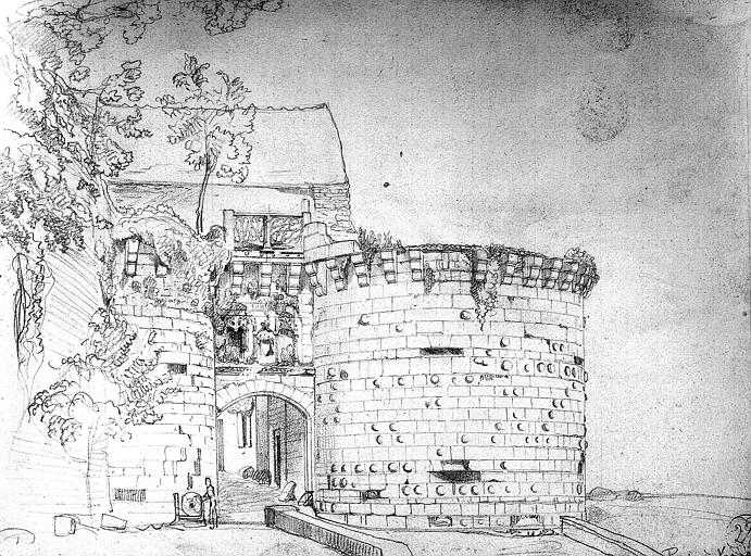 Dessin à la mine de plomb : Remparts