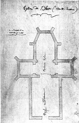 Plan et profil de mouluration