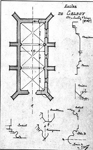 Plan et profil de mouluration