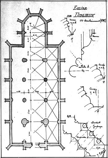 Plan et profil de mouluration