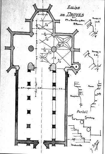 Plan et profil de mouluration