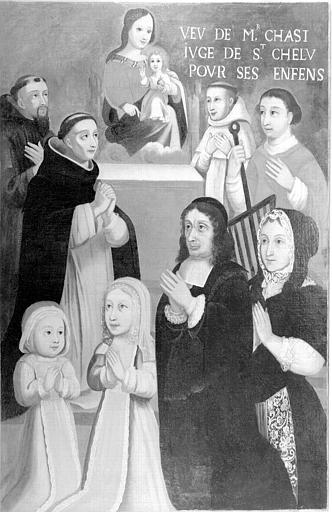 Peinture, ex-voto 8 : Voeu de Monsieur de Chasiuge et Saint Chelu pour ses enfants - © Ministère de la Culture (France), Médiathèque du patrimoine et de la photographie, diffusion RMN-GP