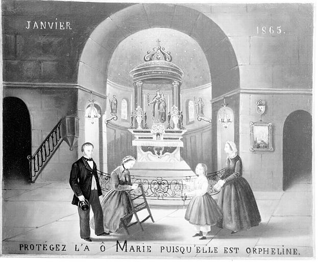 Peinture, ex-voto 83 : Mise sous protection d'une orpheline, janvier 1865