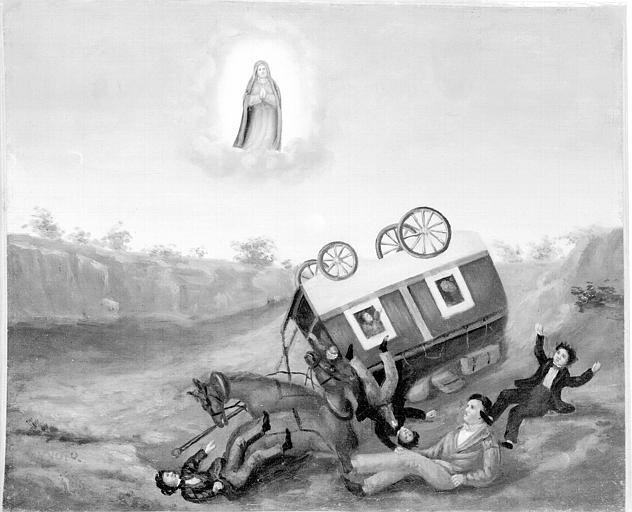 Peinture, ex-voto 62 : Accident de diligence