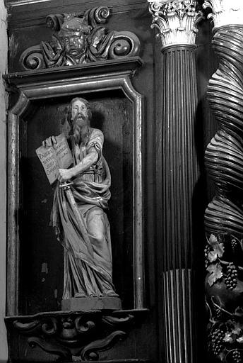 Statue en bois de saint Paul