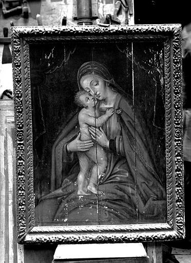 Vierge à l'Enfant, panneau peint