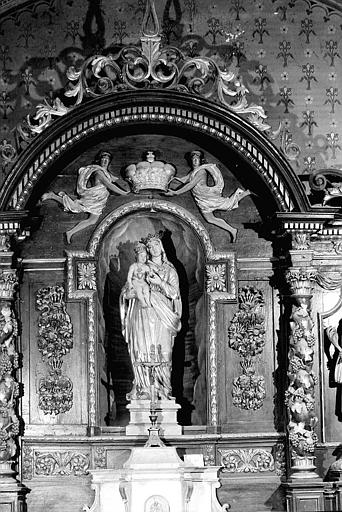 Retable, statue de la Vierge